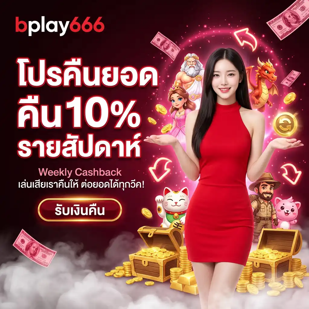 3) โปรโมชั่นคืนยอดรายสัปดาห์ 10%